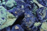 Vibrant Malachite and Azurite on Quartz Crystals - China #213821-2
